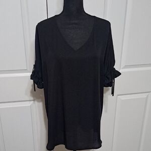 Express Black V-Neck Blouse